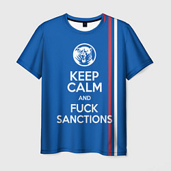 Футболка мужская Keep calm and fuck sanctions, цвет: 3D-принт