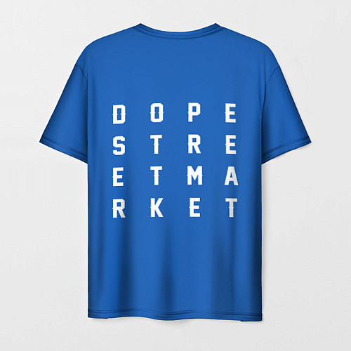 Мужская футболка Узор Blue Rollister Dope Street Market / 3D-принт – фото 2