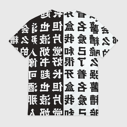 Мужская футболка Шинобу Кочо и иероглифы Клинок рассекающий демонов / 3D-принт – фото 2