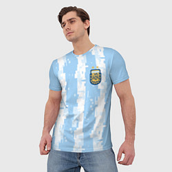 Футболка мужская Сборная Аргентины Современная форма, цвет: 3D-принт — фото 2