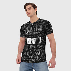 Футболка мужская Аниме Анархия eyes love, цвет: 3D-принт — фото 2