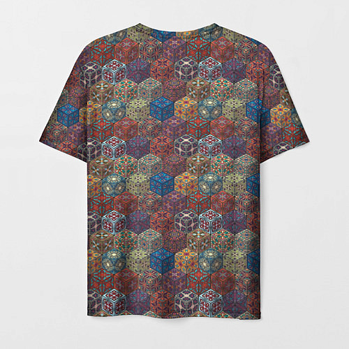 Мужская футболка Разноцветные Кубические Узоры / 3D-принт – фото 2