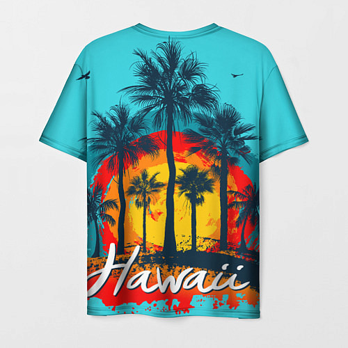 Мужская футболка Hawaii Солнце, Пальмы / 3D-принт – фото 2