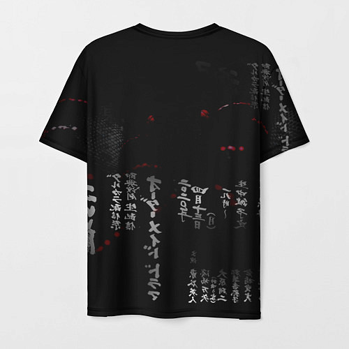 Мужская футболка Токийский Гуль Иероглифы Tokyo Ghoul / 3D-принт – фото 2