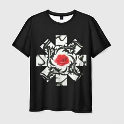 Футболка мужская RHCP Logo Red Rose, цвет: 3D-принт