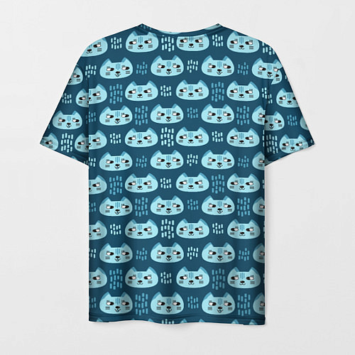 Мужская футболка Мордочки котов в плоском стиле Паттерн / 3D-принт – фото 2