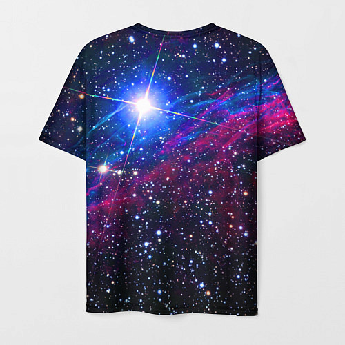Мужская футболка Открытый космос Star Neon / 3D-принт – фото 2