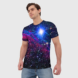 Футболка мужская Открытый космос Star Neon, цвет: 3D-принт — фото 2