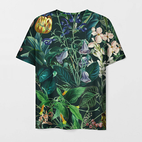 Мужская футболка Цветы Темный Сад / 3D-принт – фото 2