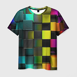 Мужская футболка Colored Geometric 3D pattern