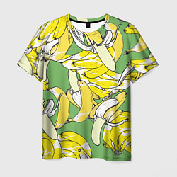 Футболка мужская Banana pattern Summer Food, цвет: 3D-принт