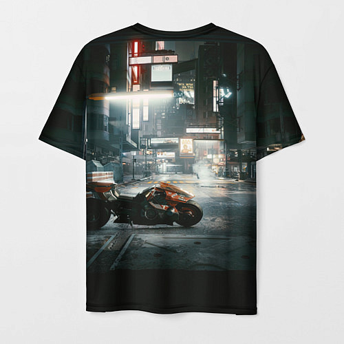 Мужская футболка Панам nightCity киберпанк2077 / 3D-принт – фото 2