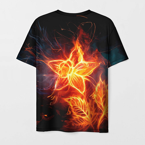 Мужская футболка Flower Neon Fashion 2035 Flame / 3D-принт – фото 2