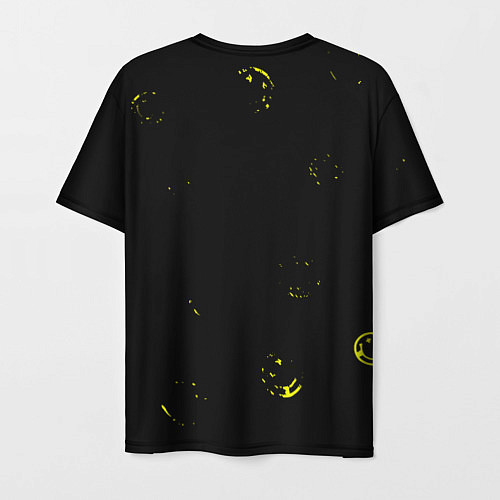 Мужская футболка Nirvana паттерн смайлы / 3D-принт – фото 2