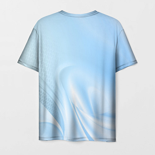 Мужская футболка Голубые завихрения / 3D-принт – фото 2