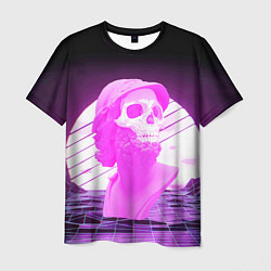 Футболка мужская Vaporwave Skull Психоделика, цвет: 3D-принт