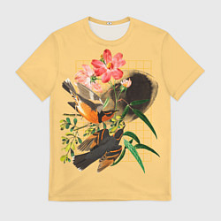 Футболка мужская ПТИЦЫ ПРИЛЕТЕЛИ, цвет: 3D-принт