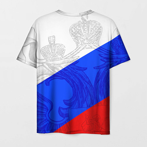Мужская футболка RUSSIA - SPORTWEAR - ТРИКОЛОР / 3D-принт – фото 2