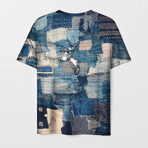 Мужская футболка Patchwork Jeans Осень Зима 2023 / 3D-принт – фото 2