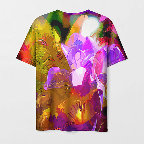 Мужская футболка Красочный цветочный узор Лето Colorful Floral Patt / 3D-принт – фото 2