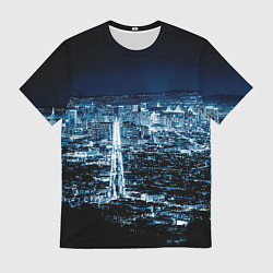 Мужская футболка Ночной город night city