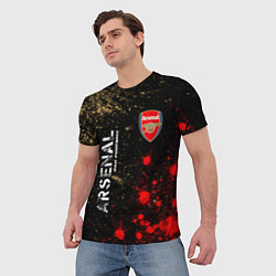 Футболка мужская АРСЕНАЛ Arsenal Pro Football Краска, цвет: 3D-принт — фото 2