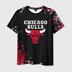 Футболка мужская Чикаго Буллз Chicago Bulls Огонь, цвет: 3D-принт