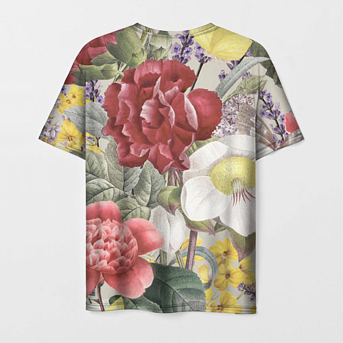 Мужская футболка Цветы Красочный Садовый Букет / 3D-принт – фото 2