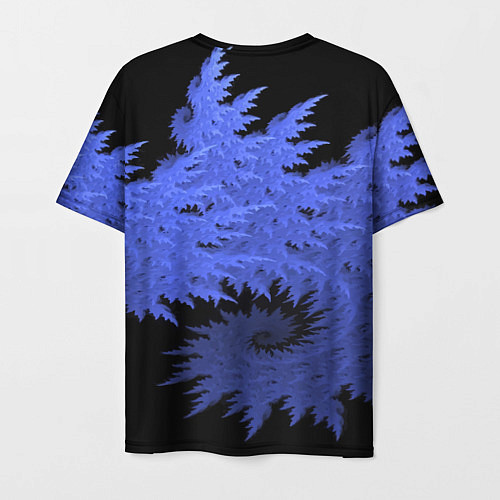 Мужская футболка Абстрактный морозный узор Abstract frost pattern / 3D-принт – фото 2