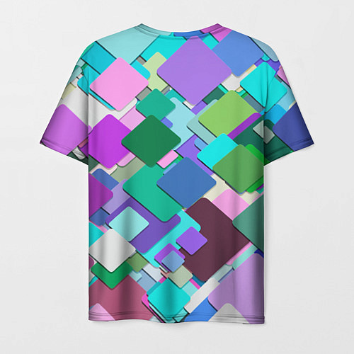 Мужская футболка MULTICOLORED SQUARES / 3D-принт – фото 2