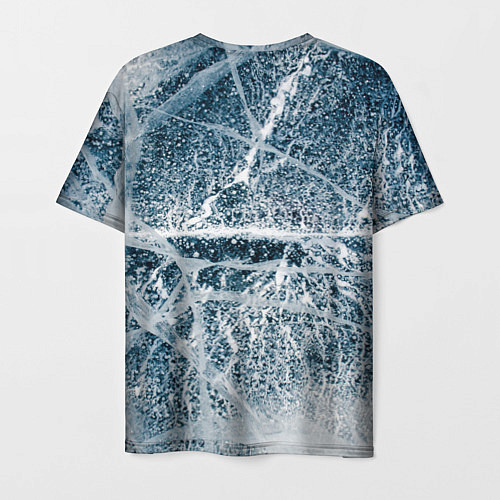 Мужская футболка IN COLD horizontal logo with ice / 3D-принт – фото 2