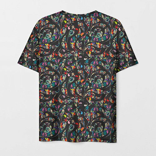 Мужская футболка Разноцветная абстракция Black / 3D-принт – фото 2