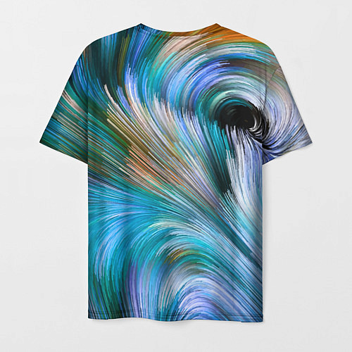 Мужская футболка Абстрактная красочная композиция Полосы Abstract c / 3D-принт – фото 2