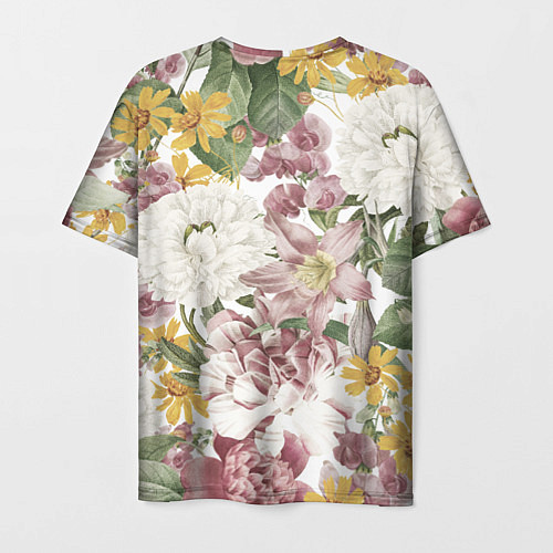 Мужская футболка Цветы Летний Свадебный Букет / 3D-принт – фото 2
