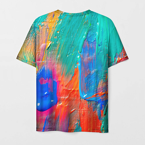 Мужская футболка Мазки масляной краски Абстракция Oil Paint Strokes / 3D-принт – фото 2