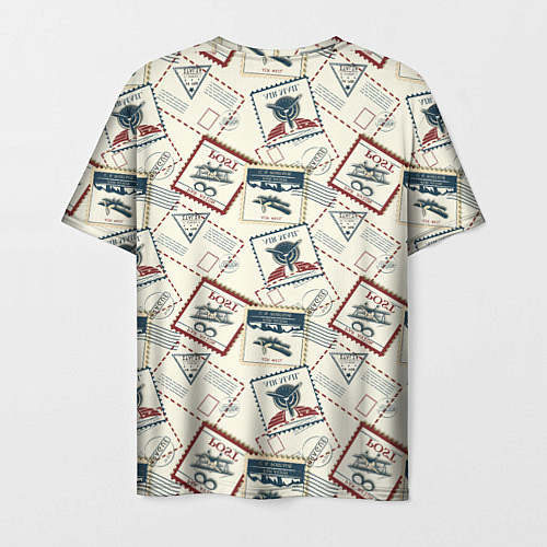Мужская футболка Почта самолётом / 3D-принт – фото 2