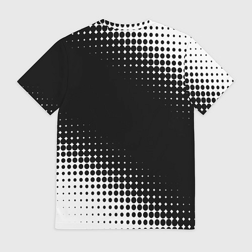 Мужская футболка Белый логотип Черный клевер на черном / 3D-принт – фото 2