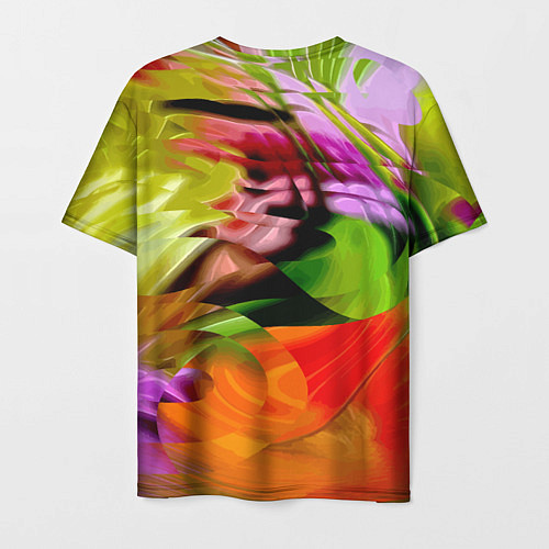 Мужская футболка Разноцветная абстрактная композиция Лето Multi-col / 3D-принт – фото 2