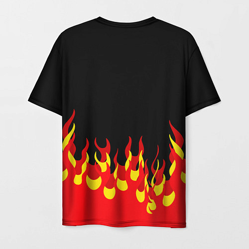 Мужская футболка Манчестер юнайтед огонь / 3D-принт – фото 2