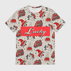 Футболка мужская Lucky Татуировки в стиле Олдскул, цвет: 3D-принт