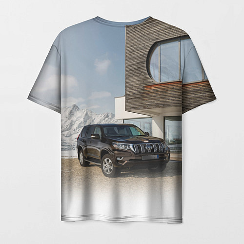 Мужская футболка Тoyota Land Cruiser Prado у горного коттеджа Mount / 3D-принт – фото 2