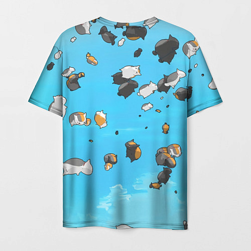 Мужская футболка Летающие котики Екаи Тетрадь дружбы Нацумэ / 3D-принт – фото 2