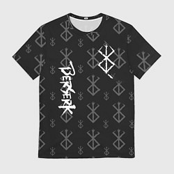 Мужская футболка Berserk bleck mask манга