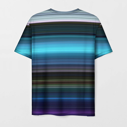 Мужская футболка Неоновые линии neon lines / 3D-принт – фото 2