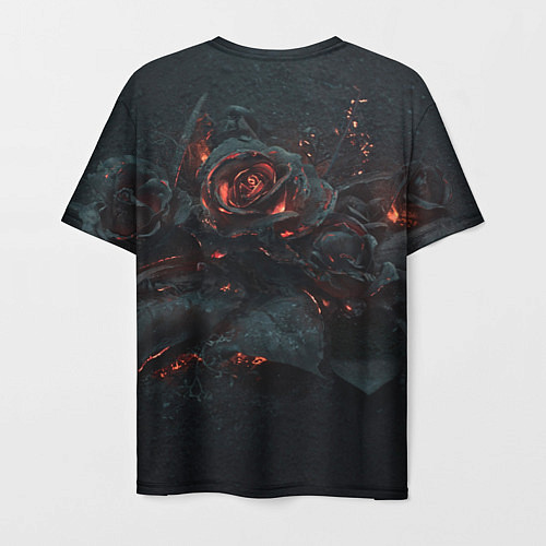 Мужская футболка Тлеющий розы / 3D-принт – фото 2