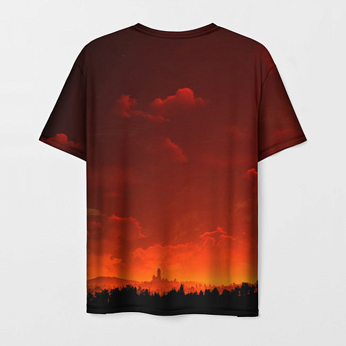 Мужская футболка Облака перед восходом солнца / 3D-принт – фото 2