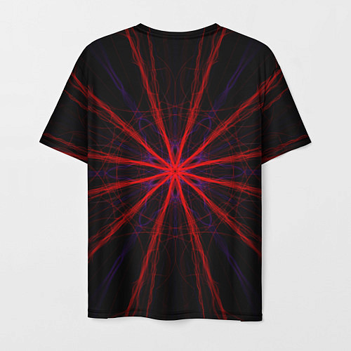 Мужская футболка Красный эфир 3D - абстракция / 3D-принт – фото 2