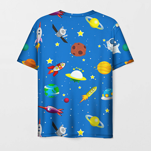 Мужская футболка SPACE OBJECTS / 3D-принт – фото 2
