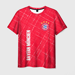 Футболка мужская Bayern munchen Абстрактно выцарапанный фон, цвет: 3D-принт