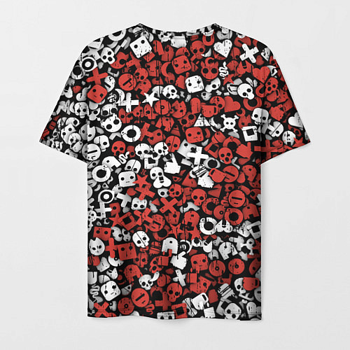 Мужская футболка Красно-белые знаки LDR / 3D-принт – фото 2